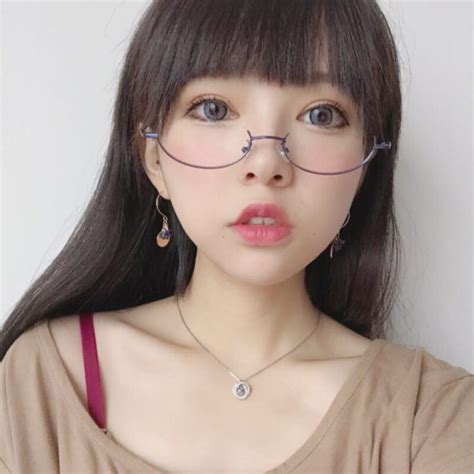 Cute Anime Girl With Black Hair And Glasses