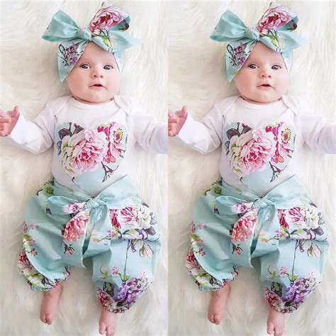 Valentines Day Toddler Girl Clothes Infant Heart Floral Romper With