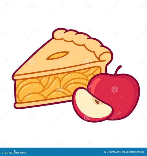 Cartoon Apple Pie Stock Vector Illustration Of Baked 213892934