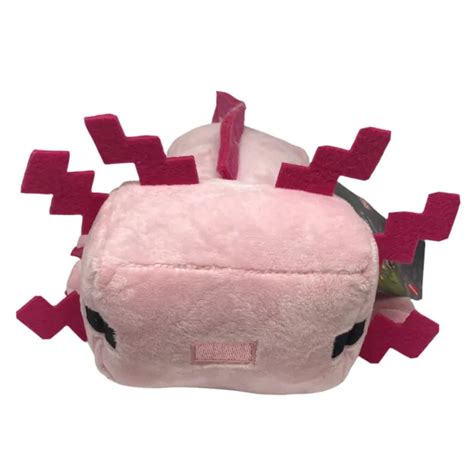 Minecraft Axolotl Plush Mojang Mattel 9” Stuffed Animal Caves And
