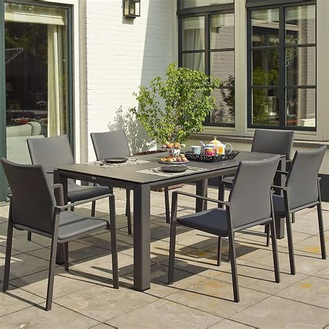 As arbors and patio roofs, they cast beautiful shadows across outdoor dining tables. Life Outdoor Living Concept Six Seat Dining Set ...