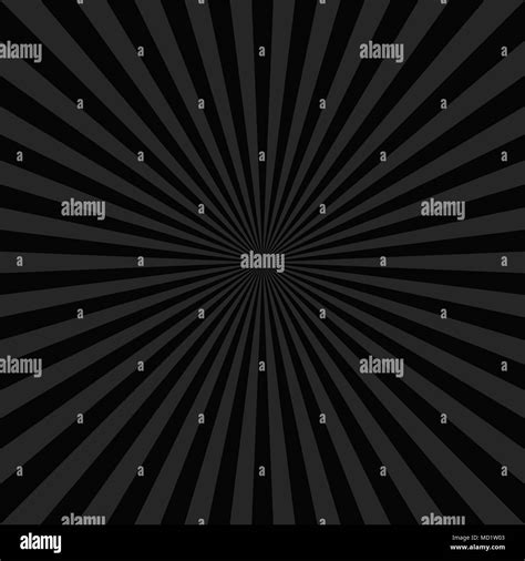 Black Ray Burst Background Comic Vector Graphic With Radial Stripe