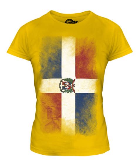Dominican Republic Faded Flag Ladies T Shirt Tee Top Republica Dominicana Shirt Ebay