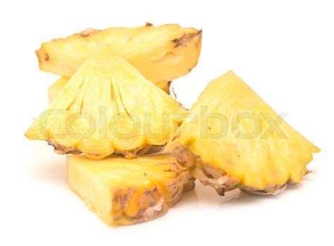 Pieces Of Pineapple Stock Image Colourbox