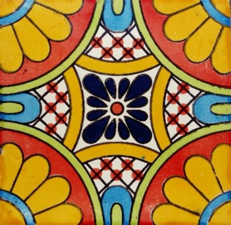C094 Mexican Ceramic 4x4 Inch Hand Made Tile Etsy