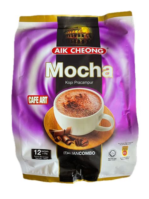 Aik Cheong Mocha 25g X12 Sachets Burwood Highway Asian Grocery