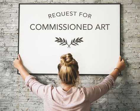 Request For Commissioned Art Sign Printing Blush Watercolor Art