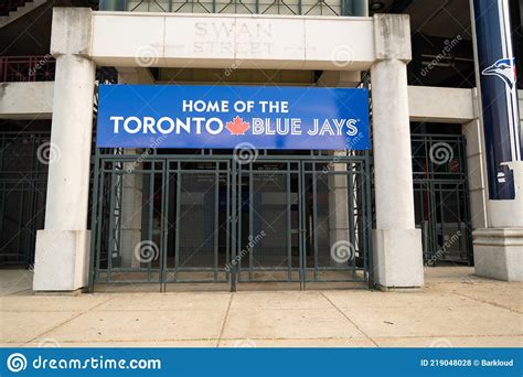 Toronto Blue Jays Sign At Front Entrance Of Sahlen Field In Buffalo Ny