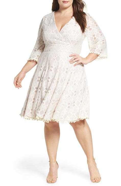 Eliza J Lace Fit And Flare Dress Plus Size Nordstrom Fit Flare
