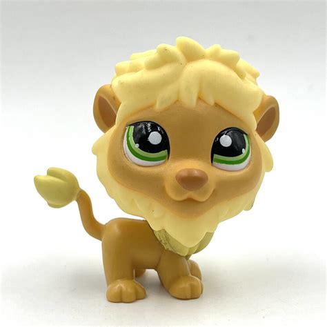 Littlest Pet Shop Toys Lps Yellow Lion 1576 Bobble Head Toys For Girl