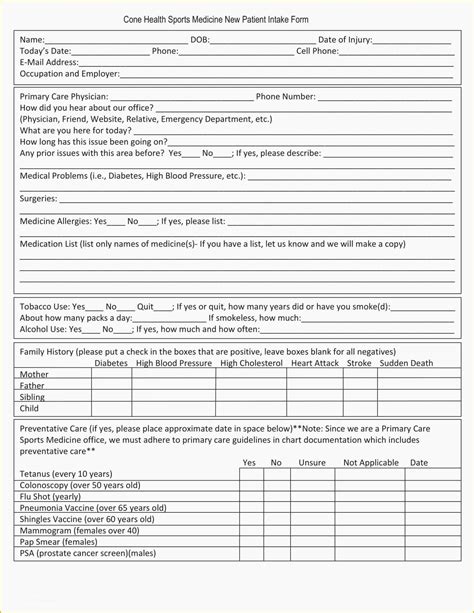 Free Patient Intake Form Template Of 5 Massage Therapy Intake Form Template
