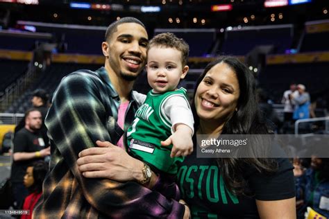 Instead, it belongs to his son. Jayson Tatum of the Boston Celtics poses with his son and ...