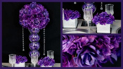 Purple Passion Centerpiece Diy Wedding Centerpiece How