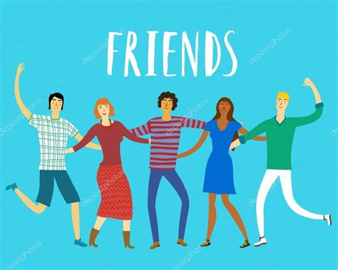 Happy Friends Together Stock Vector Image By ©shtonado 94153158