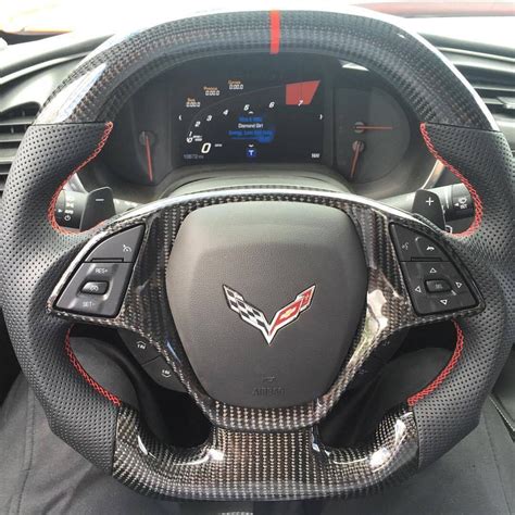 2014 19 C7 Corvette Custom Carbon Fiber Steering Wheel Completeheated