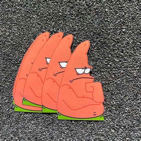 Patrick Star Thinking Face Sticker Spongebob Meme Sticker Etsy Ireland