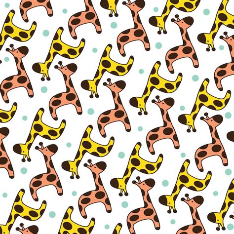 Premium Vector Cute Giraffe Pattern