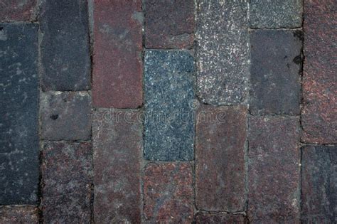 Old Cobblestone Tile Texture In Old Town City Pavement Background