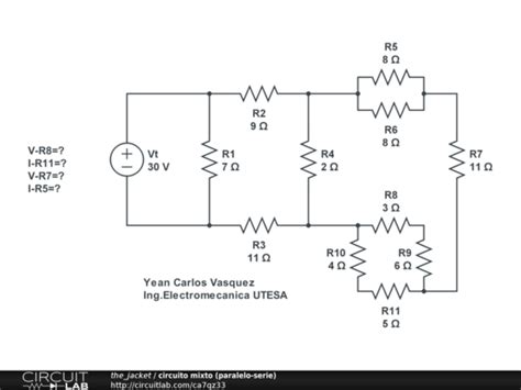 Circuito Mixto Paralelo Serie Circuitlab
