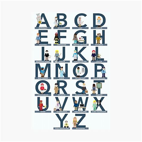 Careers Alphabet Photographic Print For Sale By Babybigfoot Redbubble