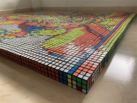 Dagdusheth Ganpati Recreated With Rubiks Cube Mosaic Art By Omkar Kibe