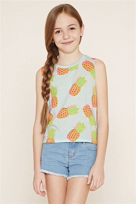 Girls Pineapple Tank Kids Forever 21 Girls Outfits Kids Fashion