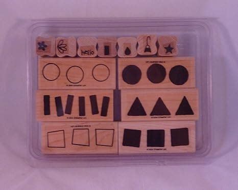 Amazon Com Stampin Up FUN WITH SHAPES Set Of Decorative Rubber Stamps Retired Arts