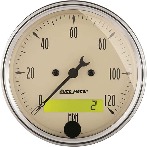 Auto Meter 1887 Antique Beige Electric Programmable Speedometer Automotive