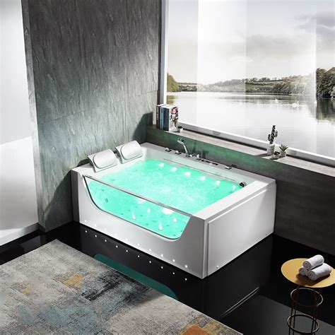 Free Standing 2 Person Jacuzzi Tub With Whirpool And Airbubble