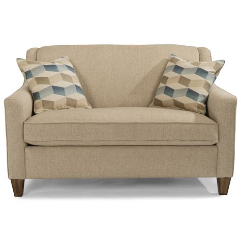 Flexsteel Holly Contemporary Twin Sleeper Sofa With Angled Track Arms