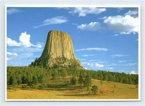 Devils Tower National Monument Wy 2001 Stamp Core Of Ancient Volcano