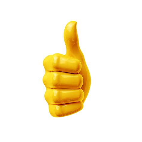 Ai Generated Thumbs Up Emoji Png Isolated On Transparent Background