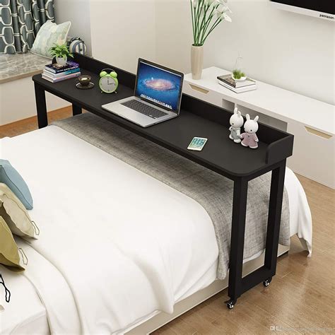Overbed Table On Wheels Rolling Bed Мебель для спальни Домашний