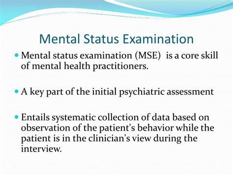 Ppt Mental Status Examination Powerpoint Presentation Id2040805