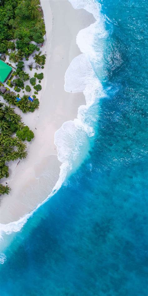 Free Download Green Sea Beach Aerial View Wallpaper In 2019 Aerial View