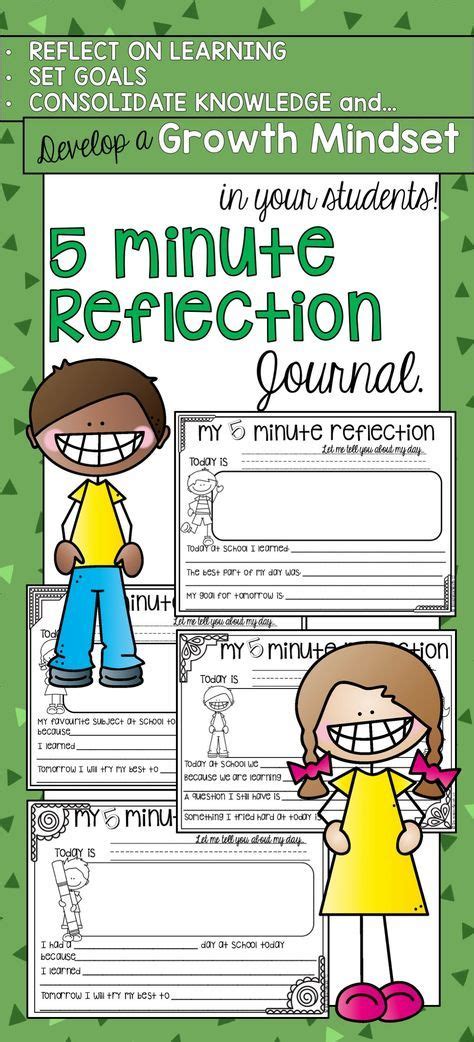 Student Reflection Journal Student Reflection Growth Mindset Growth