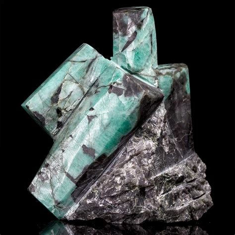 Polished Emerald Crystals In Matrix Video Below Majestic Quartz