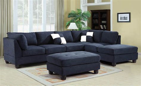 G630 Reversible Sectional Set Navy Blue Living Room Sets Living