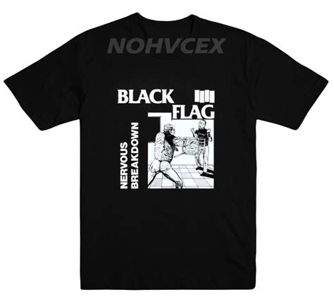 Black Flag T Shirt Men Punk Rock Band Men T Shirt Tops Short Sleeve O