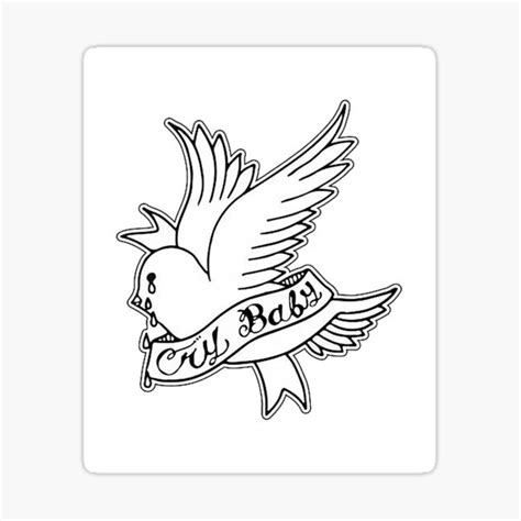 Lil Peep Cry Baby Album Cover Sticker For Sale By Adampshirts Redbubble