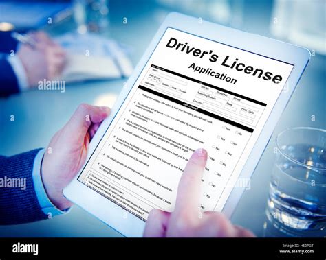 Drivers License Application Permission Form Concept Stock Photo Alamy