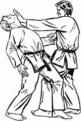 Karate Coloring Kid Move Techniques Hand Open Designlooter Kumite Drawings 05kb 896px sketch template
