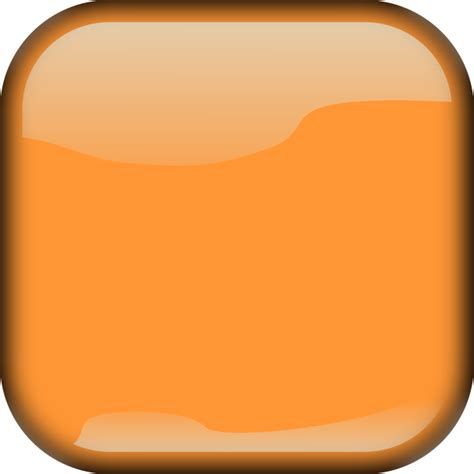 Orange Locked Square Button Clip Art At Vector