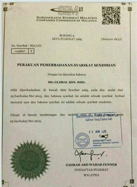 We did not find results for: Perakuan Pemerbadanan Syarikat MYMI1(SDN.BHD) - Buat Duit ...