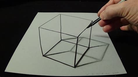 See more ideas about perspective drawing lessons, perspective art, shadow drawing. 3D Drawing a Simple Cube - No Time Lapse - How to Draw 3D ...