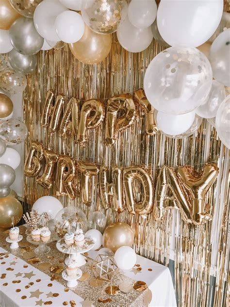 25th Birthday Ideas For Her Decoration Golden Birthday Golden
