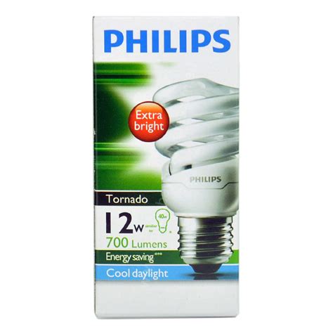 Philips Tornado Spiral Energy Saving Light Bulb E27 12w C Dl 218364