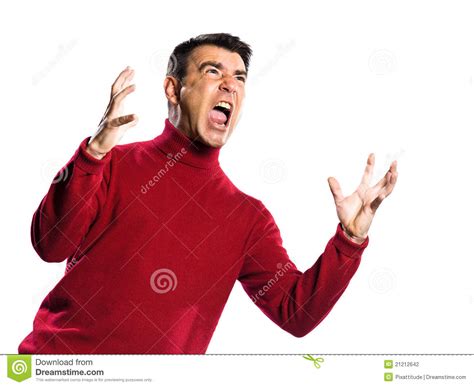 Caucasian Man Anger Gesture Stock Photo Image Of Caucasian Annoyance