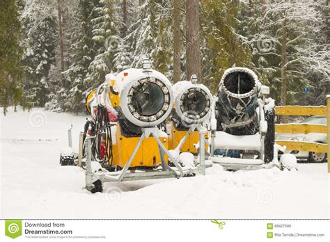 Snow Making Machine Stock Photo Image Of Sport Mountain