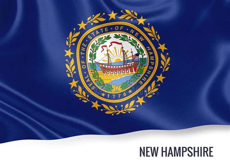 Us State New Hampshire Flag Stock Illustration Illustration Of